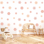 Adesivi murali – Fiori rosa (48 pezzi)