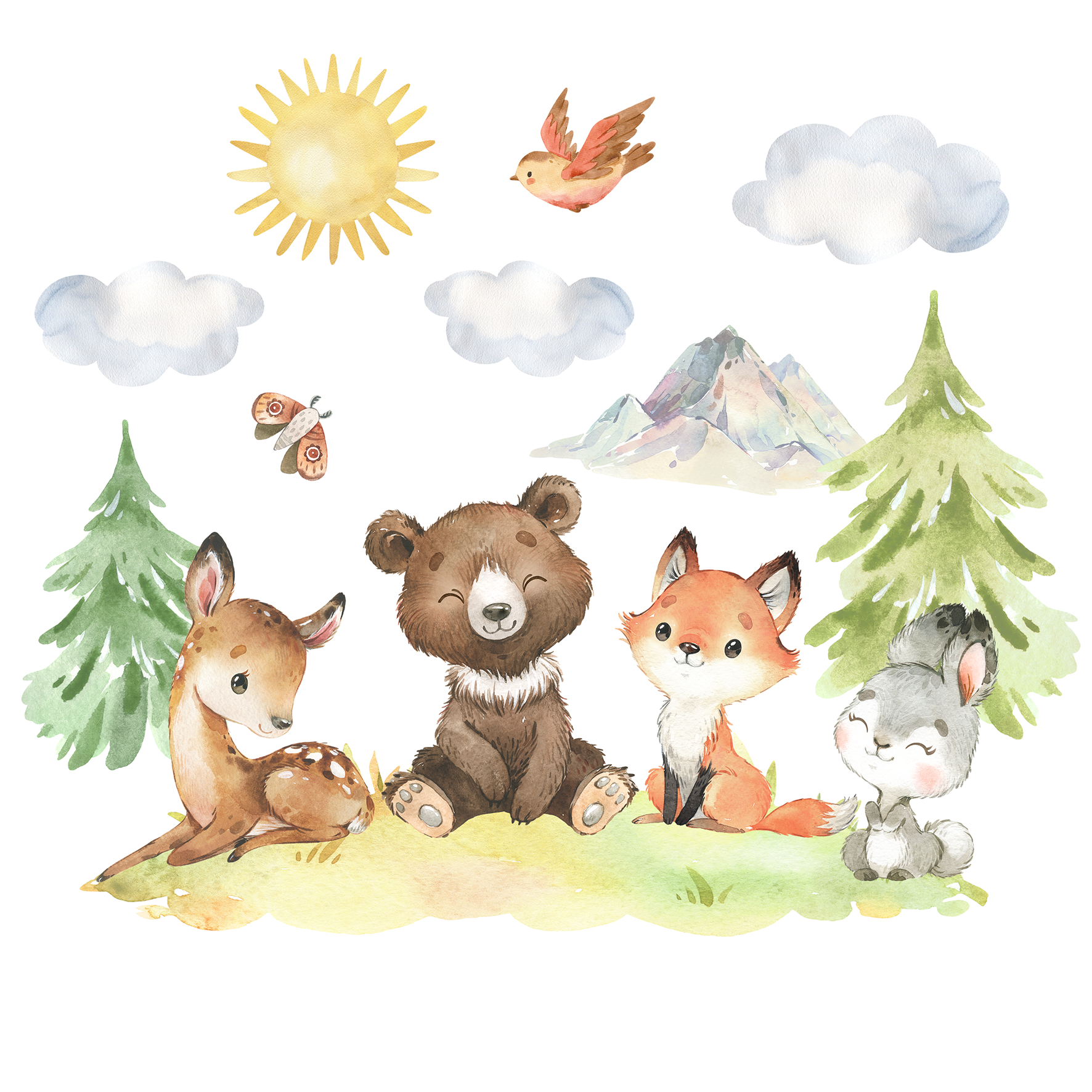 Adesivi murali per bambini – Grandi animali della foresta - immagine 2
