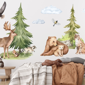 Adesivi murali – Animali del bosco (formato grande)