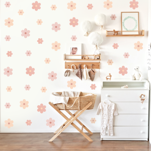 Adesivi murali – Fiori rosa (48 pezzi)