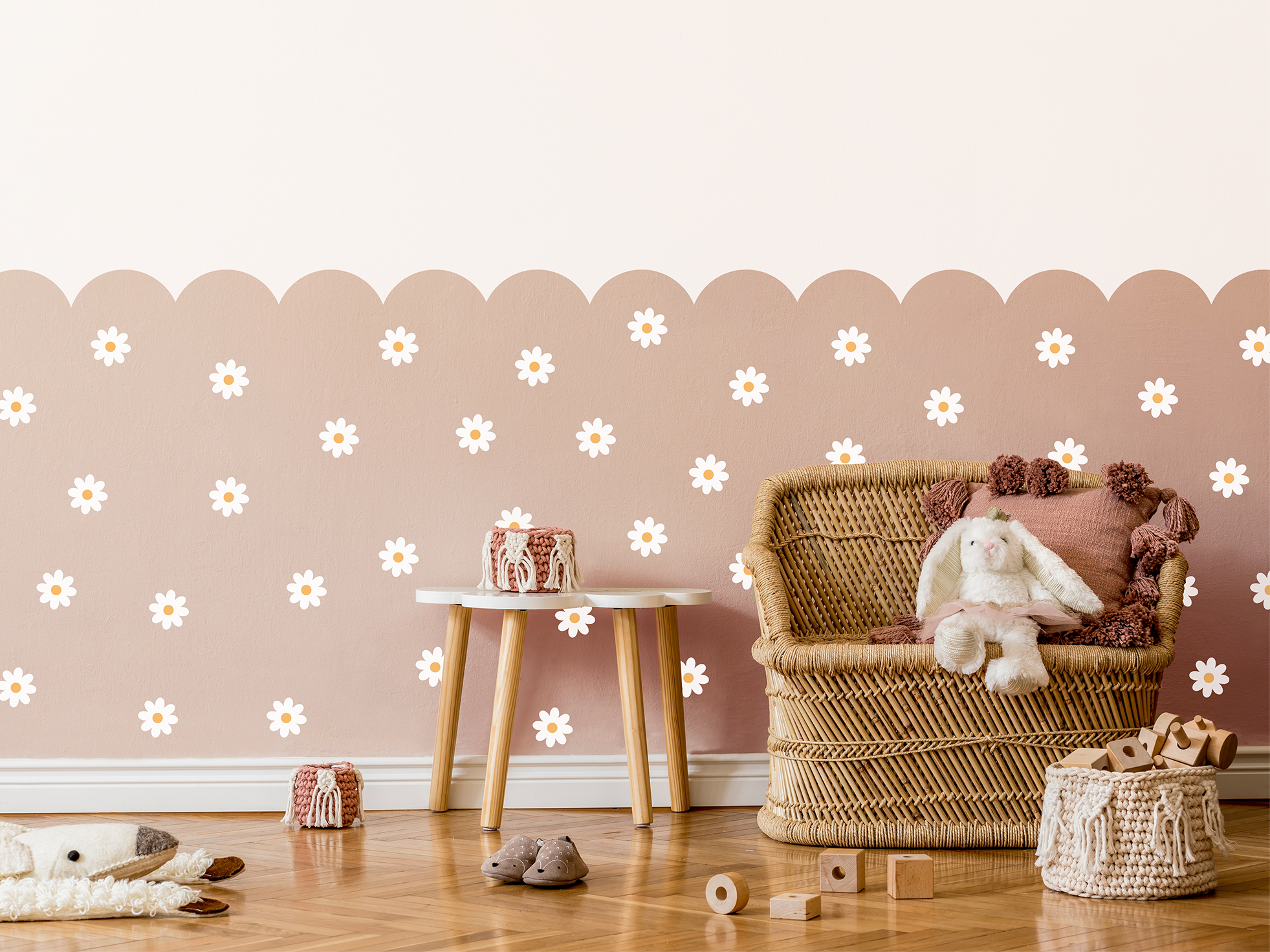 Adesivi murali – Fiori bianchi (50 pezzi) - immagine 2