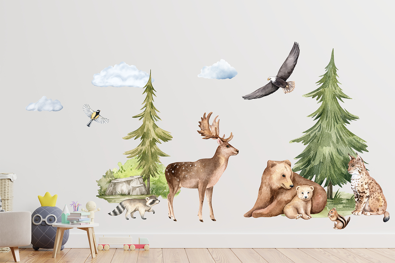 Adesivi murali – Animali del bosco (formato grande) - immagine 4