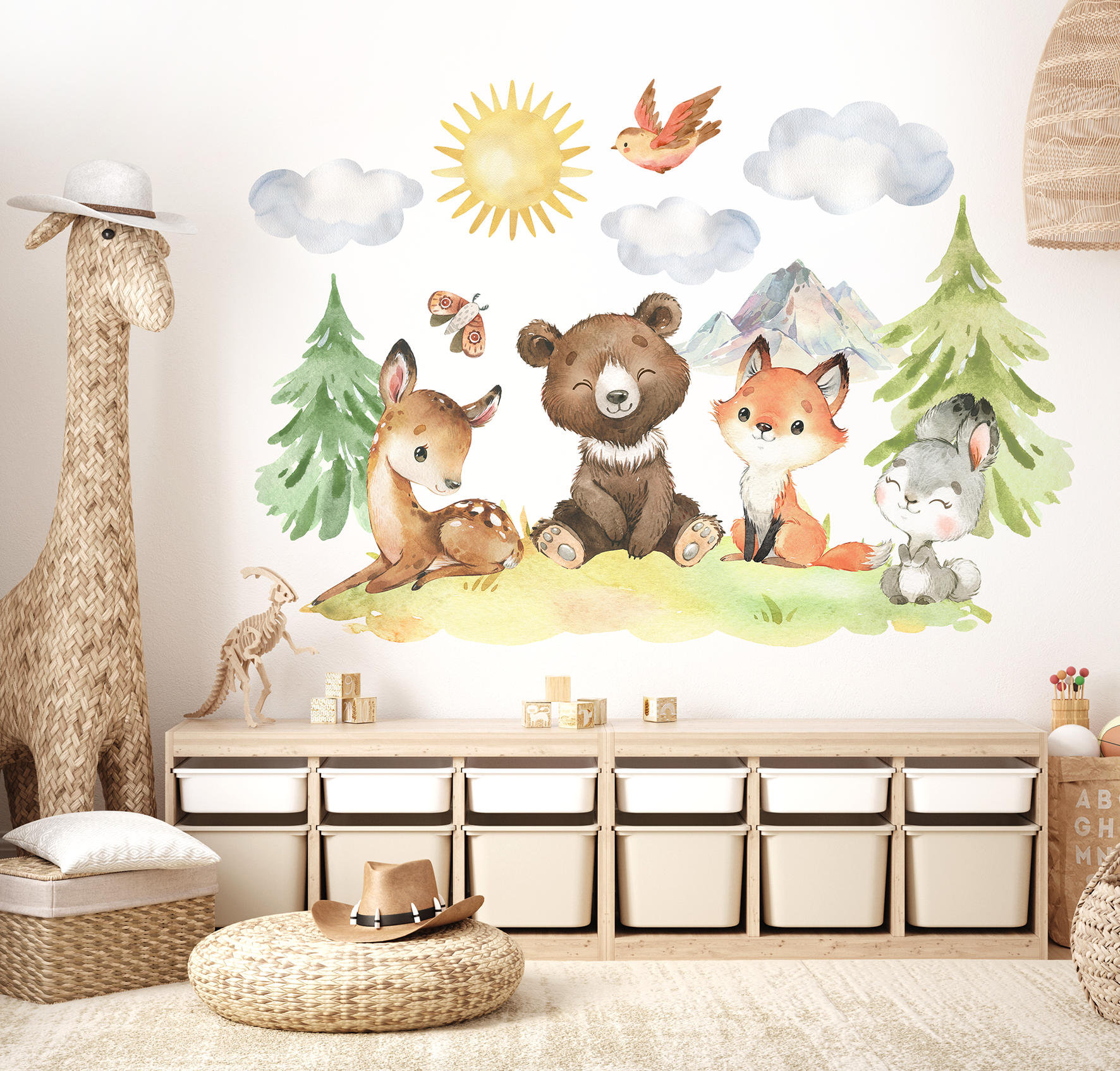 Adesivi murali per bambini – Grandi animali della foresta - immagine 5