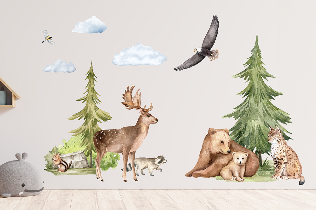 Adesivi murali – Animali del bosco (formato grande) - immagine 5