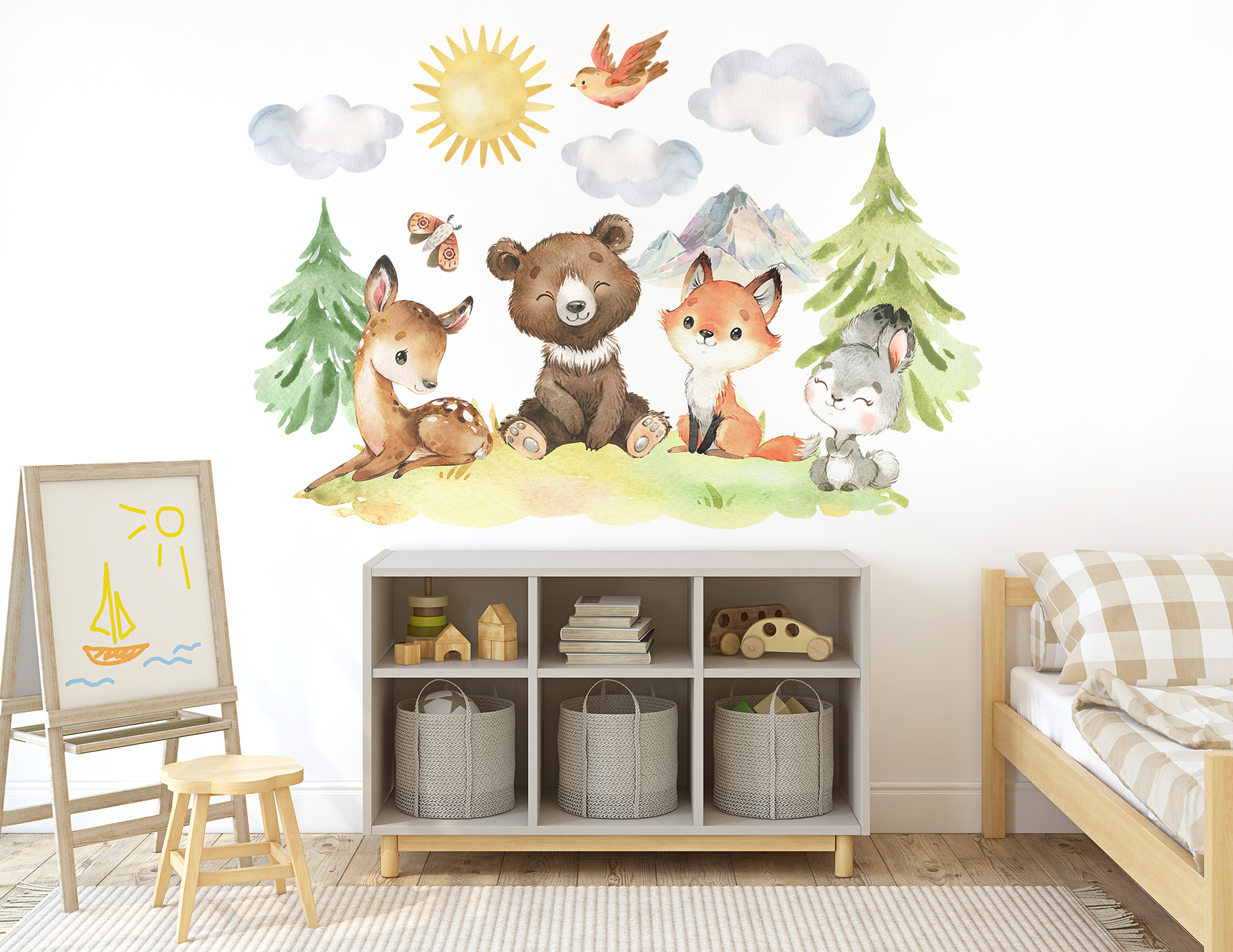Adesivi murali per bambini – Grandi animali della foresta - immagine 6