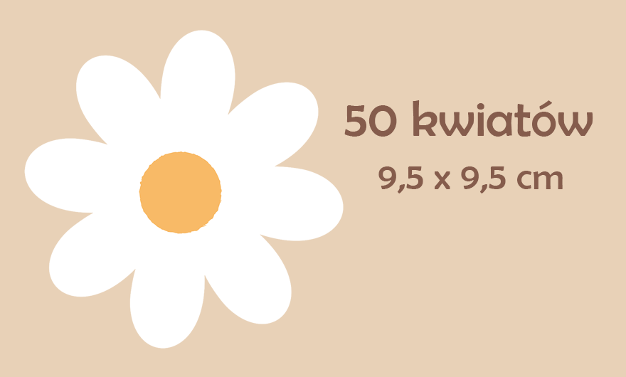 Adesivi murali – Fiori bianchi (50 pezzi) - immagine 6