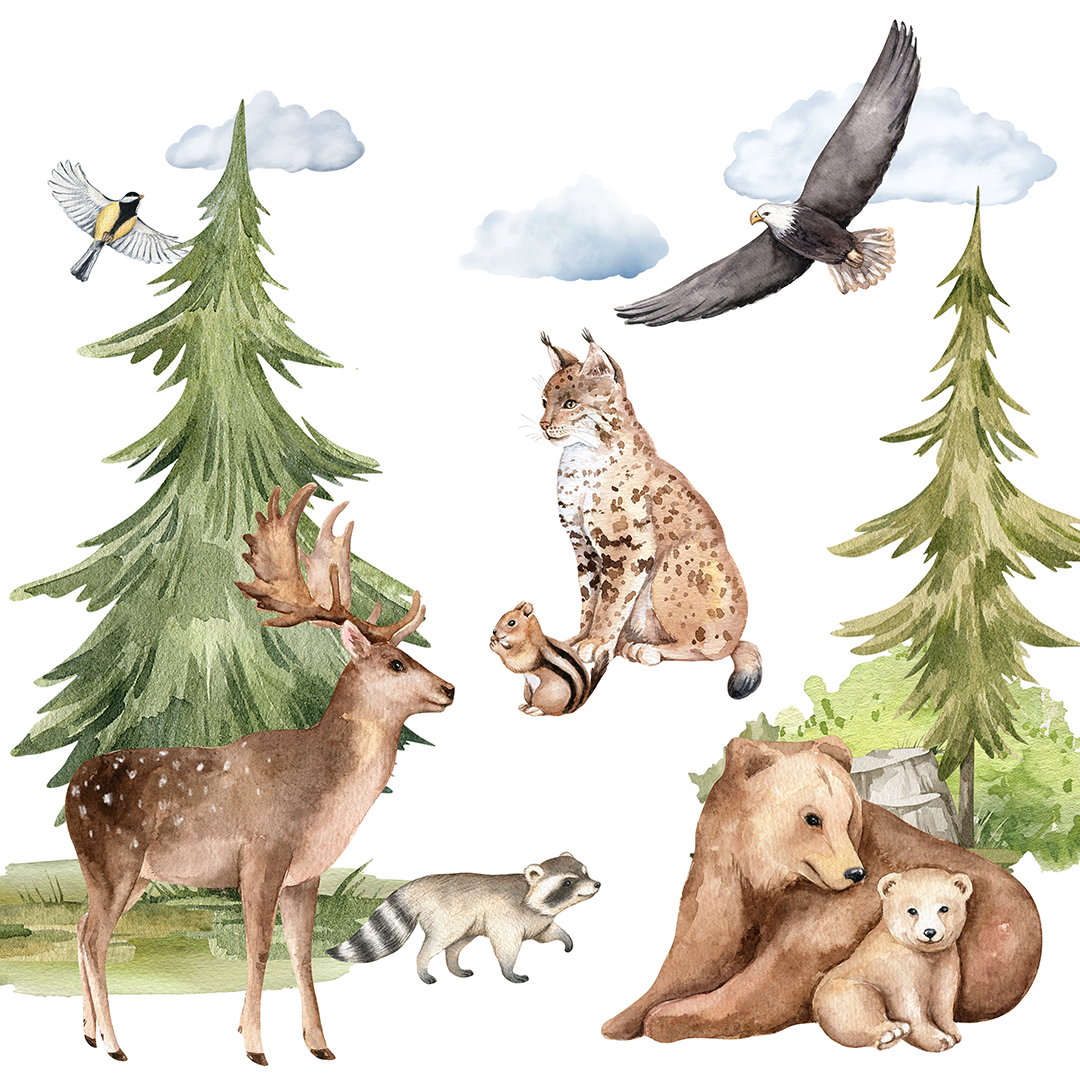 Adesivi murali – Animali del bosco (formato grande) - immagine 7